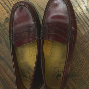 Maroon loafers